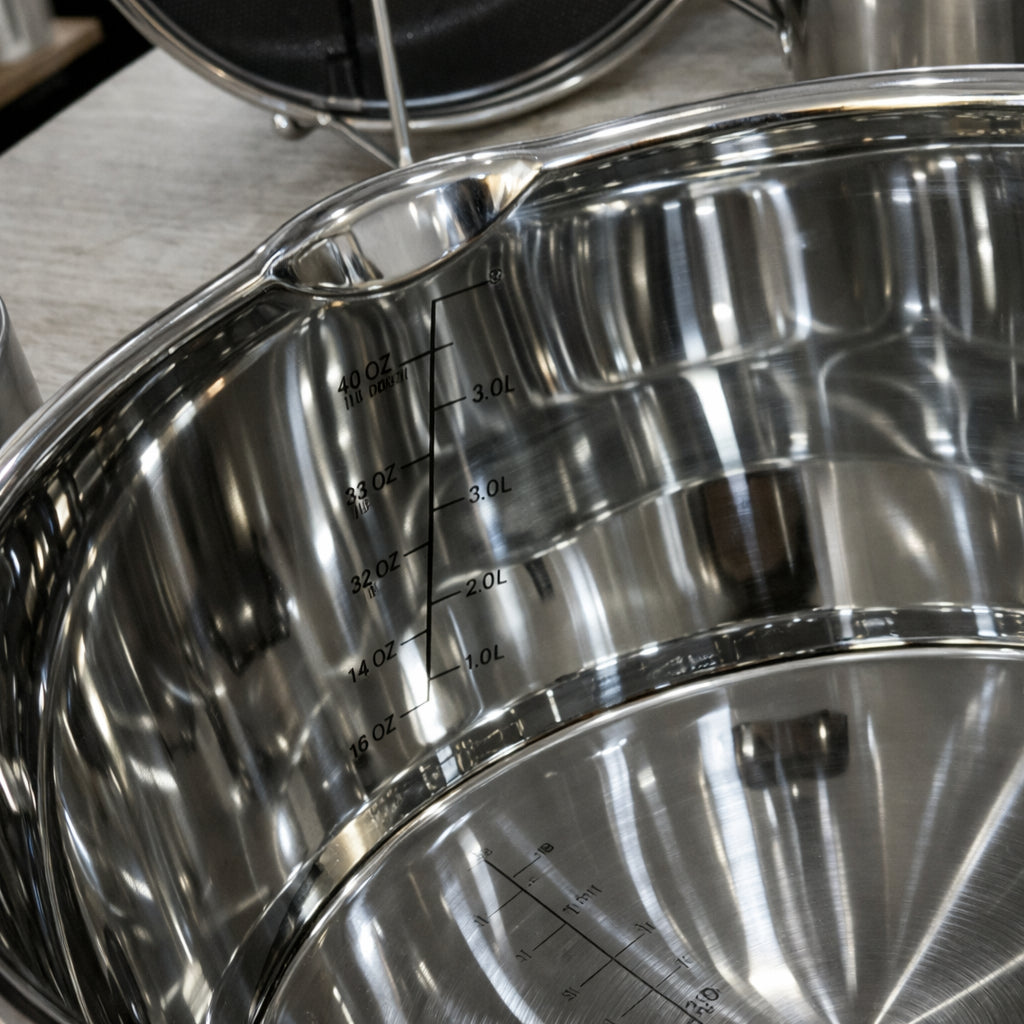 طقم المطبخ الكامل من الاينوكس الممتاز