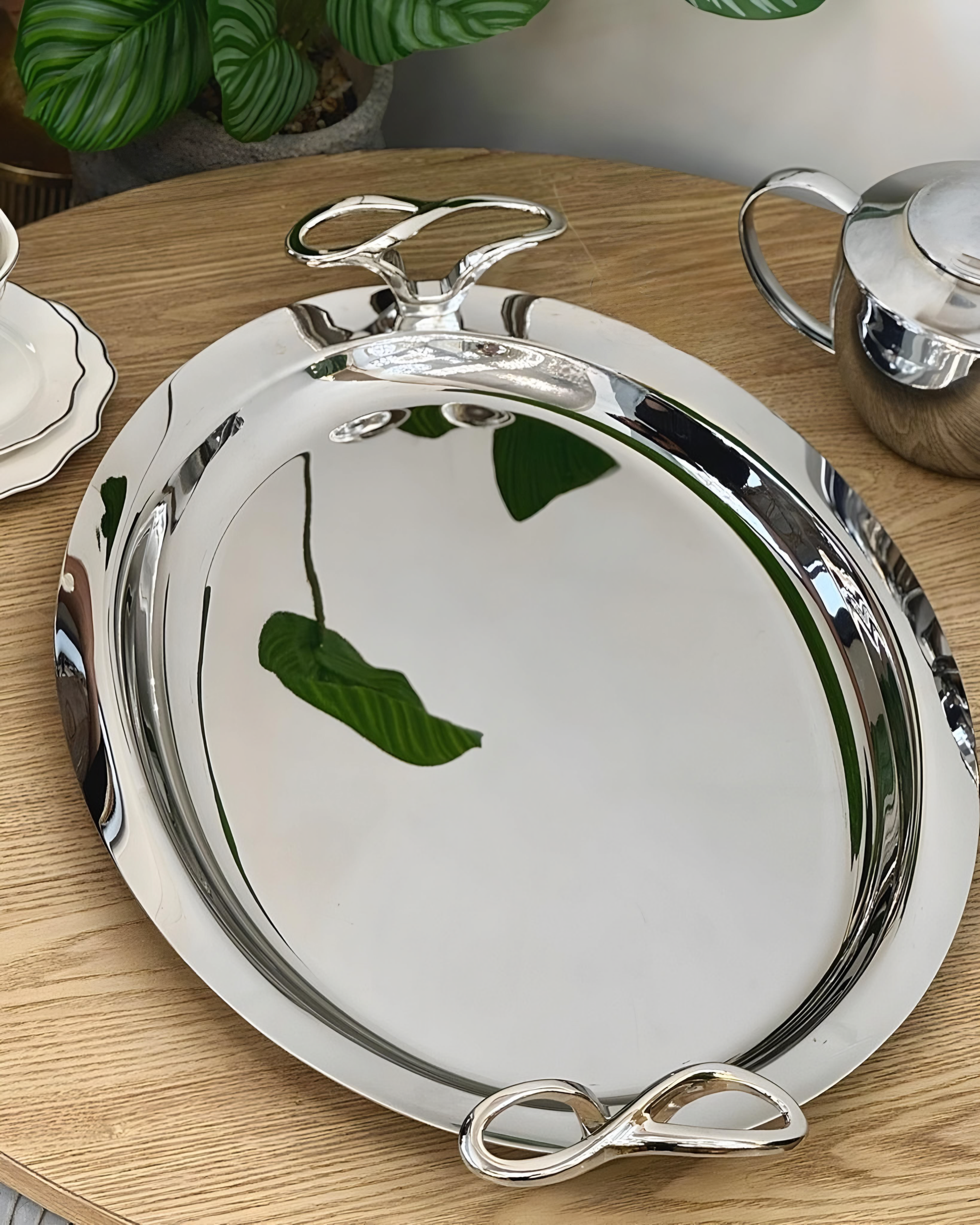Plateau inox oval  سنيوة إنوكس